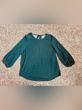 Adrianna Papell Dark Green Blouse